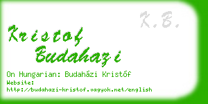 kristof budahazi business card