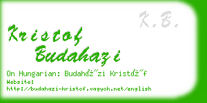 kristof budahazi business card